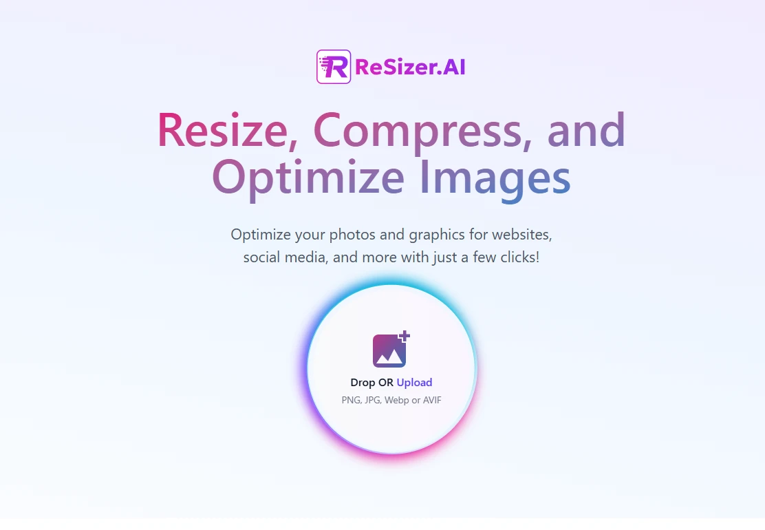 ReSizer AI image resizing and optimization tool