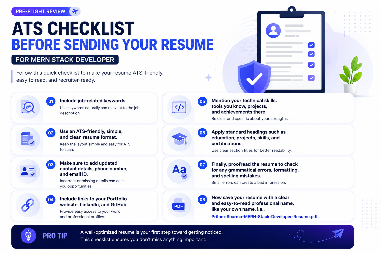 ATS Resume Checklist Infographic