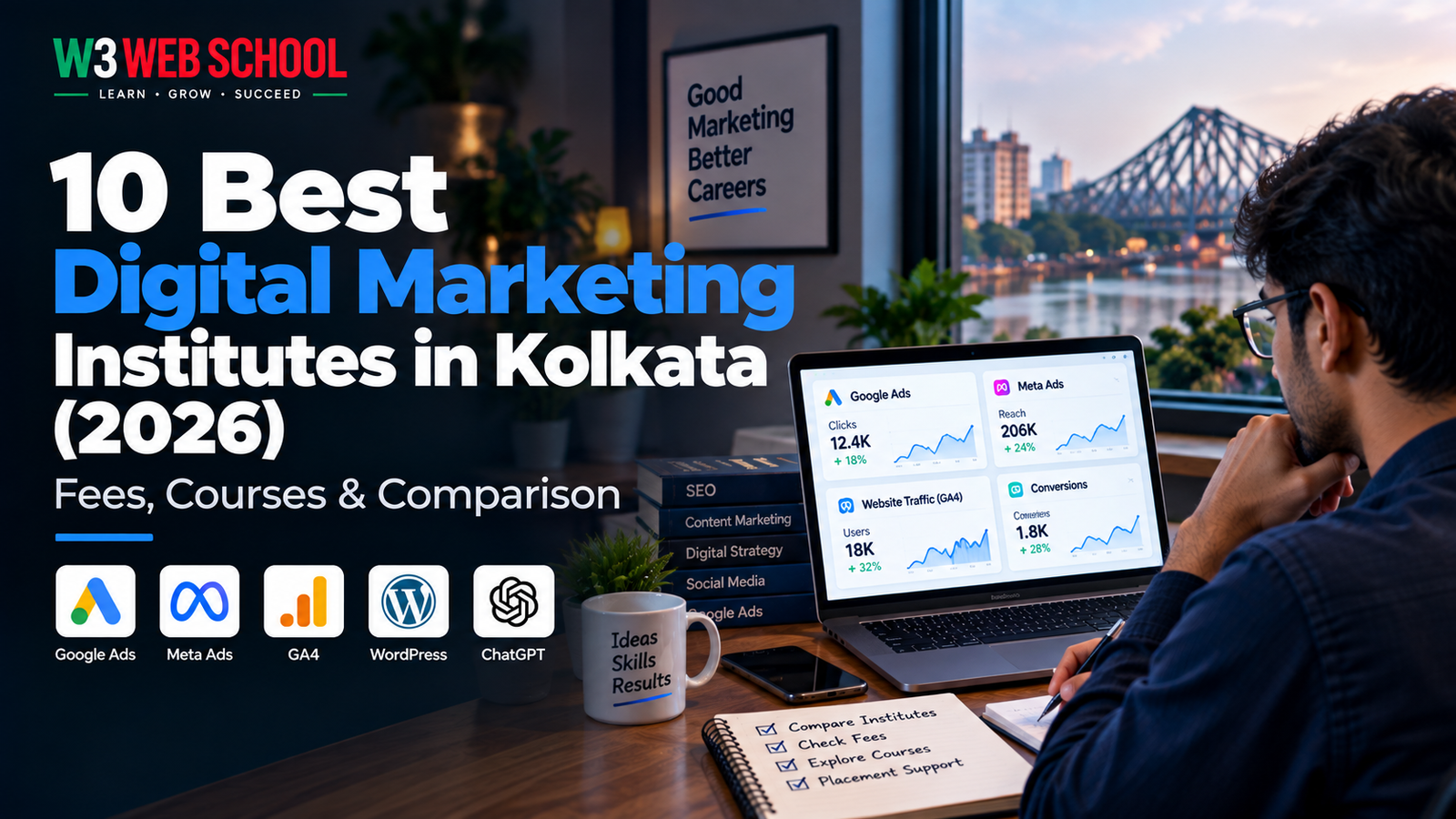 10 Best Digital Marketing Institutes in Kolkata (2026): Fees, Courses & Comparison 10 Best Digital Marketing Institutes in Kolkata 2026 - Fees, Courses and Comparison