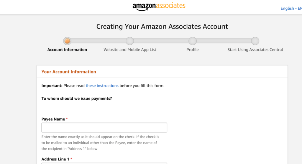 How to Make Money on Google 5 amazon affiliates create account start 1