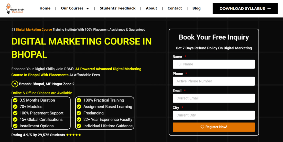 10 Must-Join Digital Marketing Courses in Bhopal in 2025 27 Rank Brain Marketing