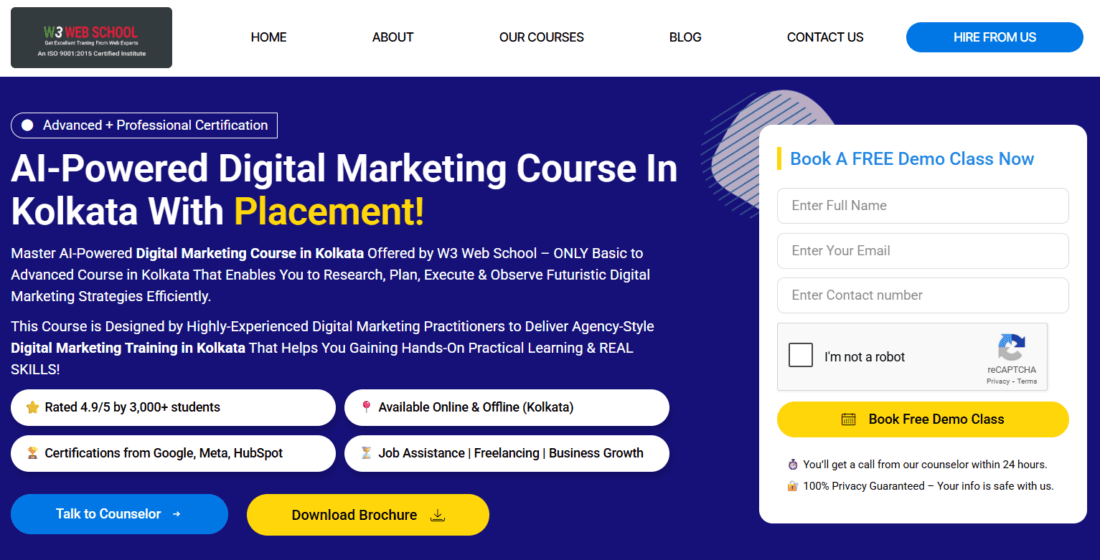 W3webschool Kolkata