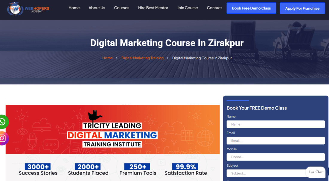Webhopers Academy Zirakpur