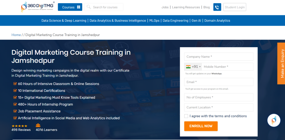 360DigiTMG Jamshedpur