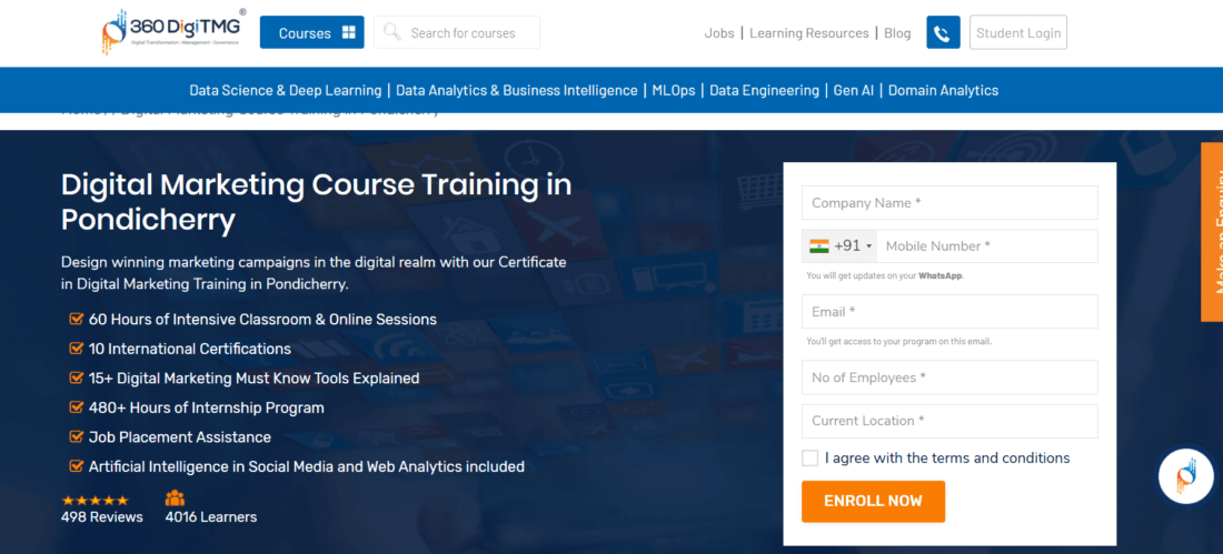 360DigiTMG Pondicherry