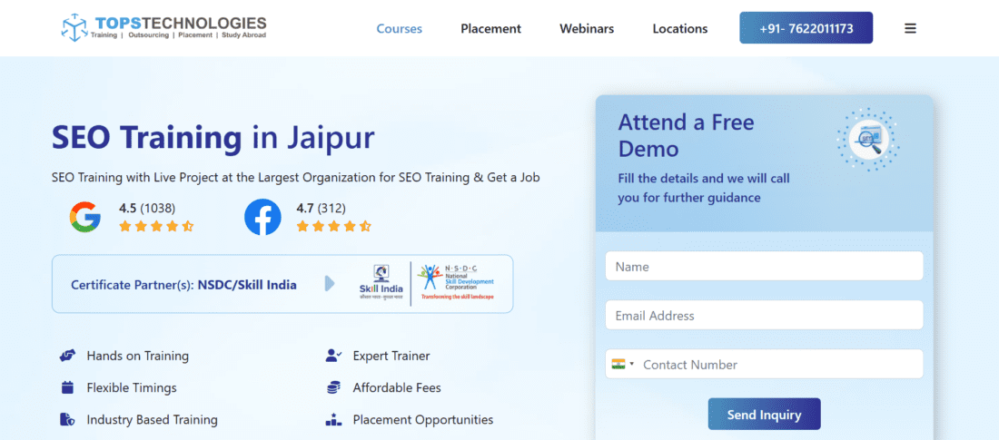 Tops Technologies SEO Jaipur