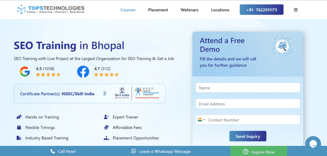 Tops Technologies SEO Bhopal