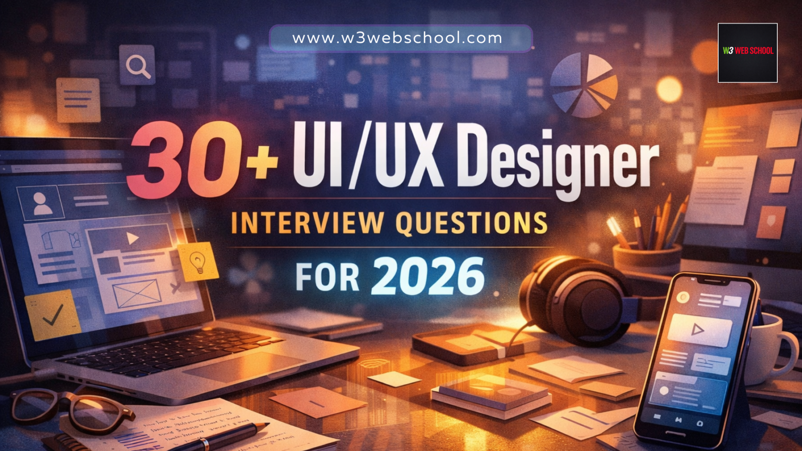 UI UX Design Roadmap for Beginners: Complete 2026 Guide 19 UI UX Designer Interview Questions