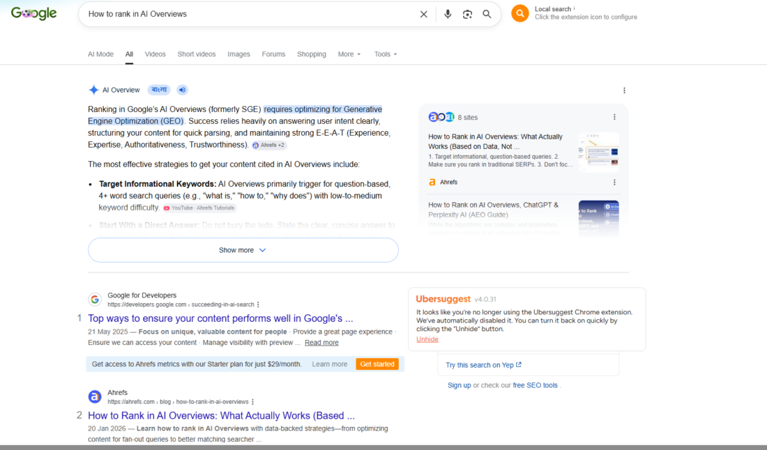 AI Overviews Google