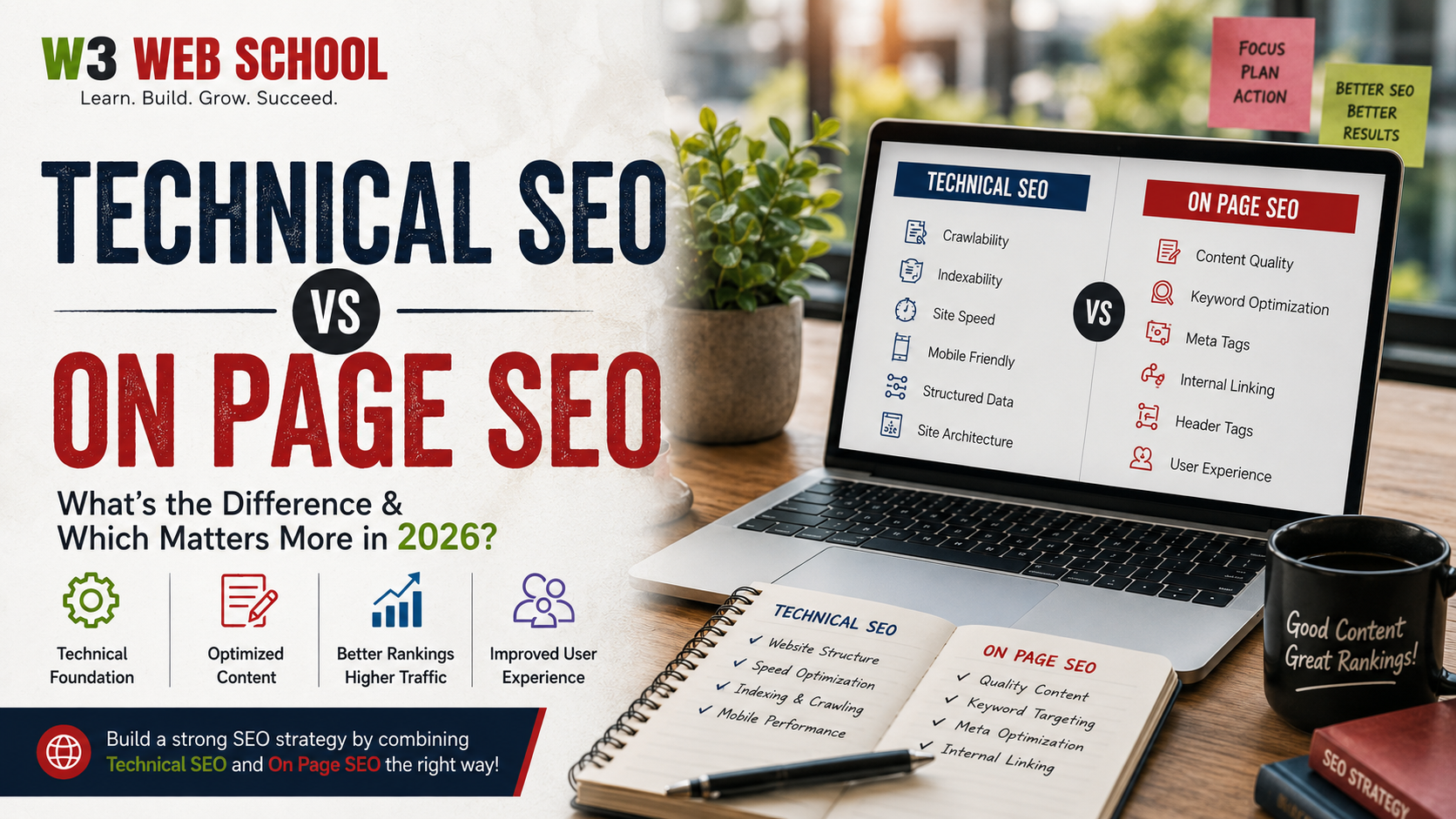 Technical SEO vs On Page SEO