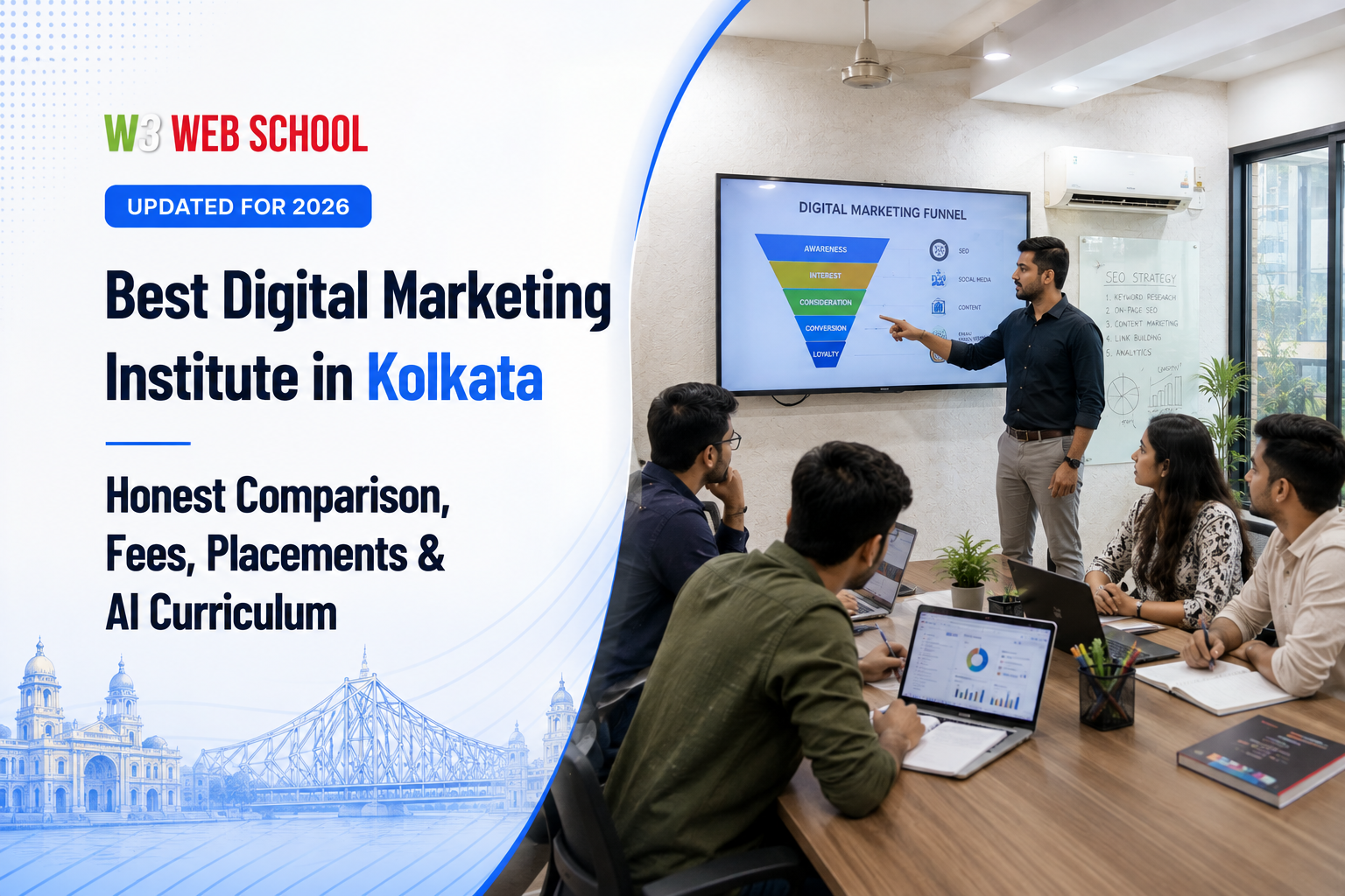 Best Digital Marketing Institute in Kolkata (2026): Honest Comparison, Fees, Placements & AI Curriculum 1 Best Digital Marketing Institute in Kolkata 2026 Comparison