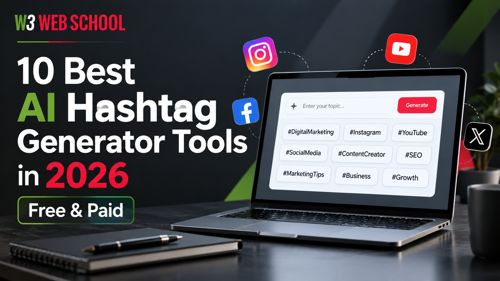 10 Best AI Hashtag Generator Tools in 2026 – Free and Paid