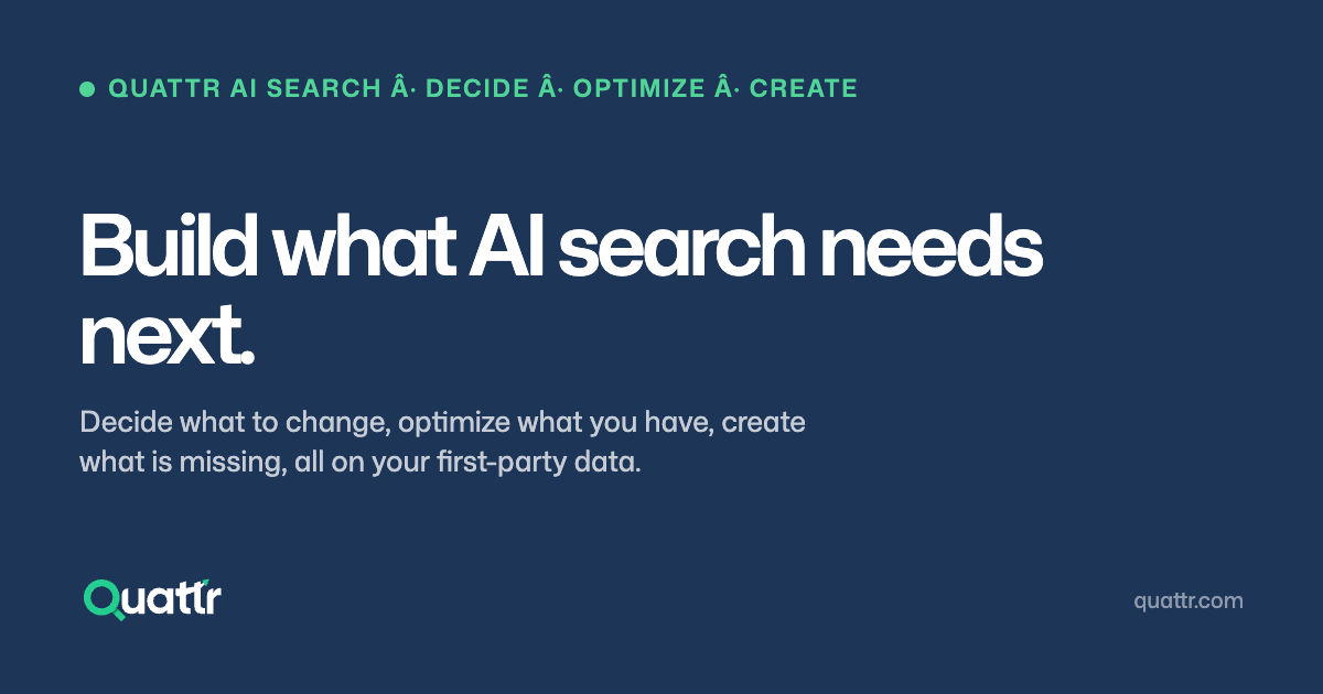 Quattr AI-powered SEO platform for content planning and organic search visibility