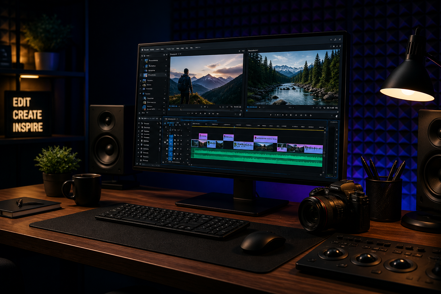 Video editing workspace setup for video editing course in Kolkata at W3 Web School