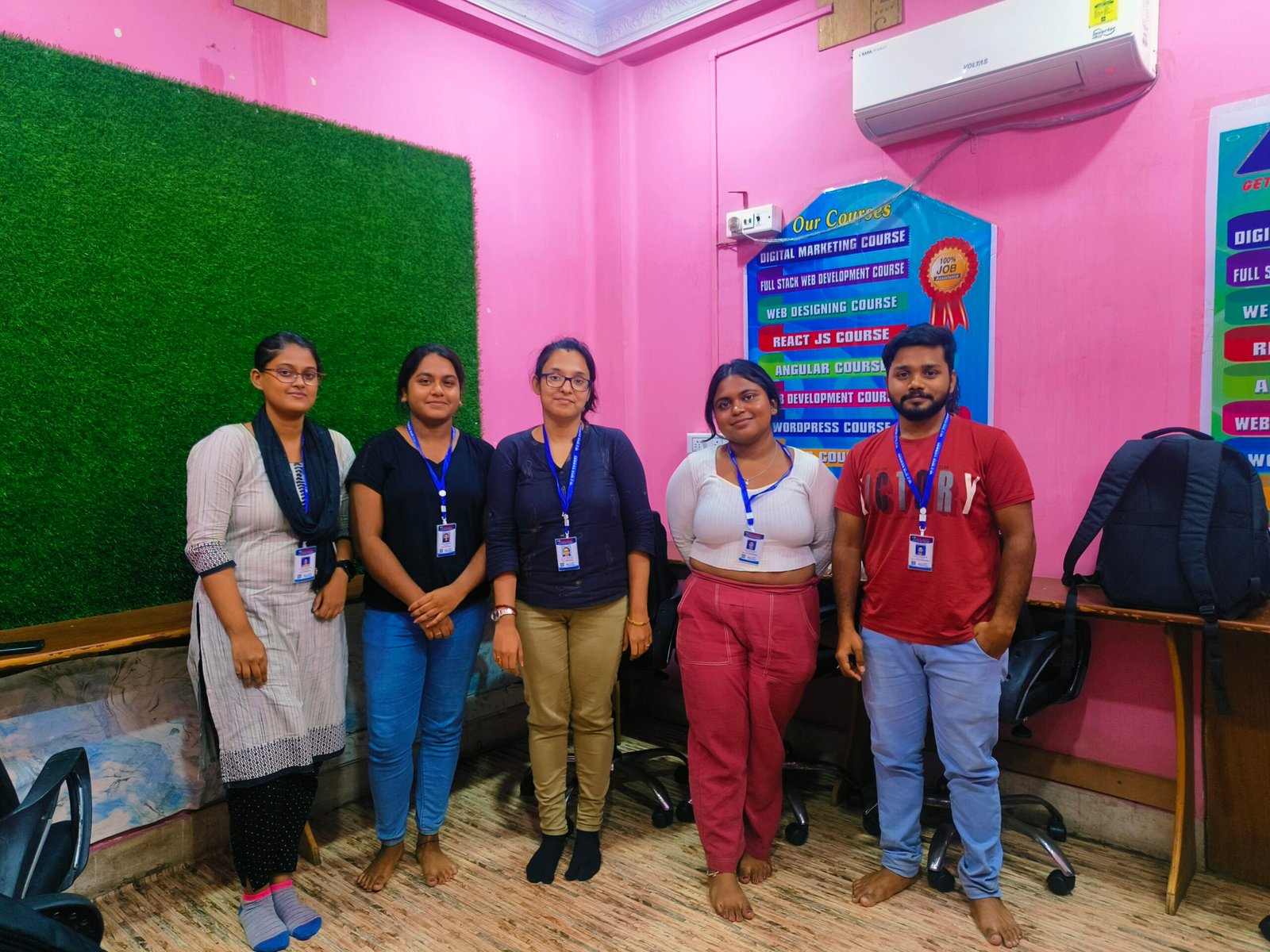 W3 Web School classroom session with students during web development training