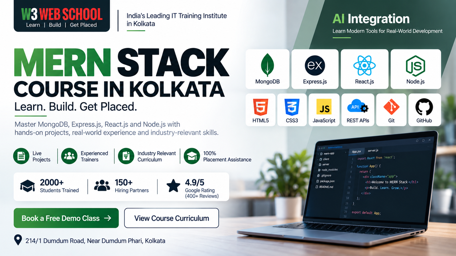 MERN Stack Course in Kolkata - W3 Web School