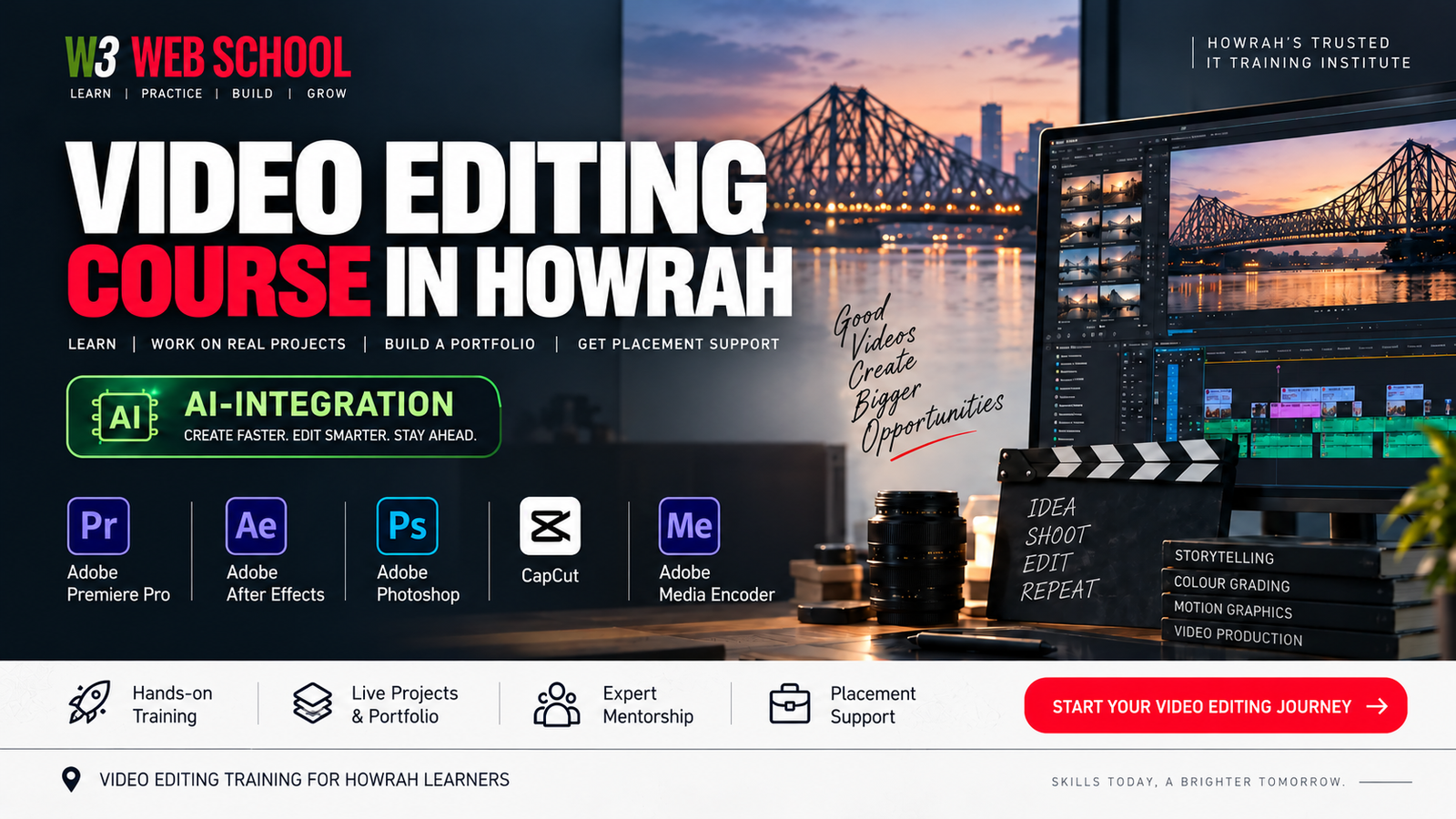 Video Editing Course in Howrah with practical training and live projects | W3 Web School